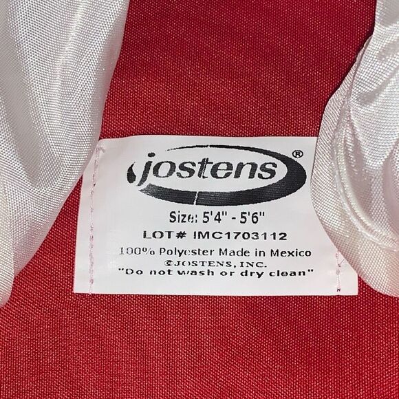 Jostens Unisex Size 5'04"-5'06" Graduation Robe Gown Red Full Zip Front Flowy - Picture 3 of 8